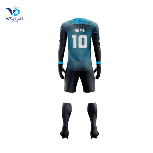 Custom Goalkeeper Uniform Set – Shirts, Shorts & Leg Guards - Image 3