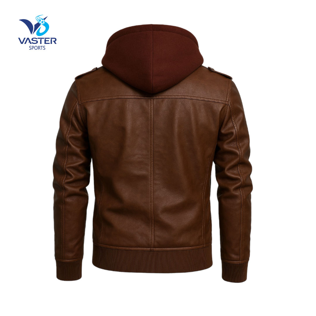 Custom Bomber Leather Jacket for Men | Premium Casual Wear - Image 3