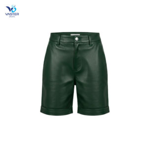 Leather shorts women with premium flexible leather and modern urban design