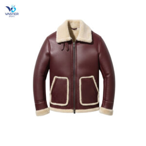 Men’s Timberline rugged leather jacket with soft shearling lining and durable outdoor design