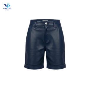 Leather biker shorts for women with premium durable leather and ergonomic fit