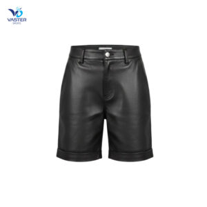 Women leather shorts with soft premium leather and flexible active fit