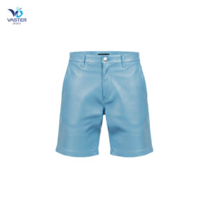 Men’s premium leather shorts with tailored fit and smooth leather.