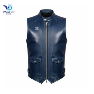 Premium leather vest men made from high-grade leather with precision stitching