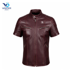 Men’s Steel Rider leather biker shirt with breathable panels, reinforced stitching, and structured fit