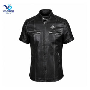 Men’s Night Hawk premium leather biker shirt with breathable panels, reinforced stitching, and tailored fit