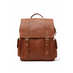 Urban leather backpack with premium leather and multiple compartments for active professionals.