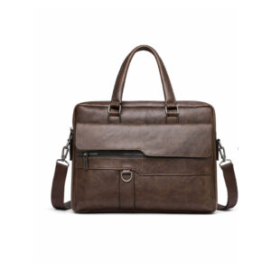 Leather laptop shoulder bag designed for active professionals with premium leather and ergonomic comfort
