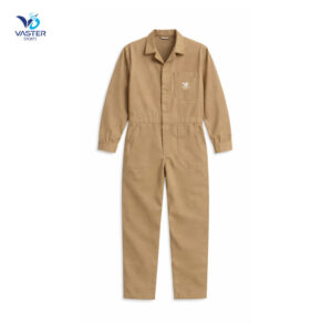 Industrial work suit made with heavy-duty breathable fabric and professional branding