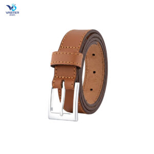 Secure leather belt fit made from reinforced premium leather with heavy-duty buckle