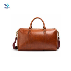 Leather duffle bag sports with durable construction and spacious compartments for gym and travel