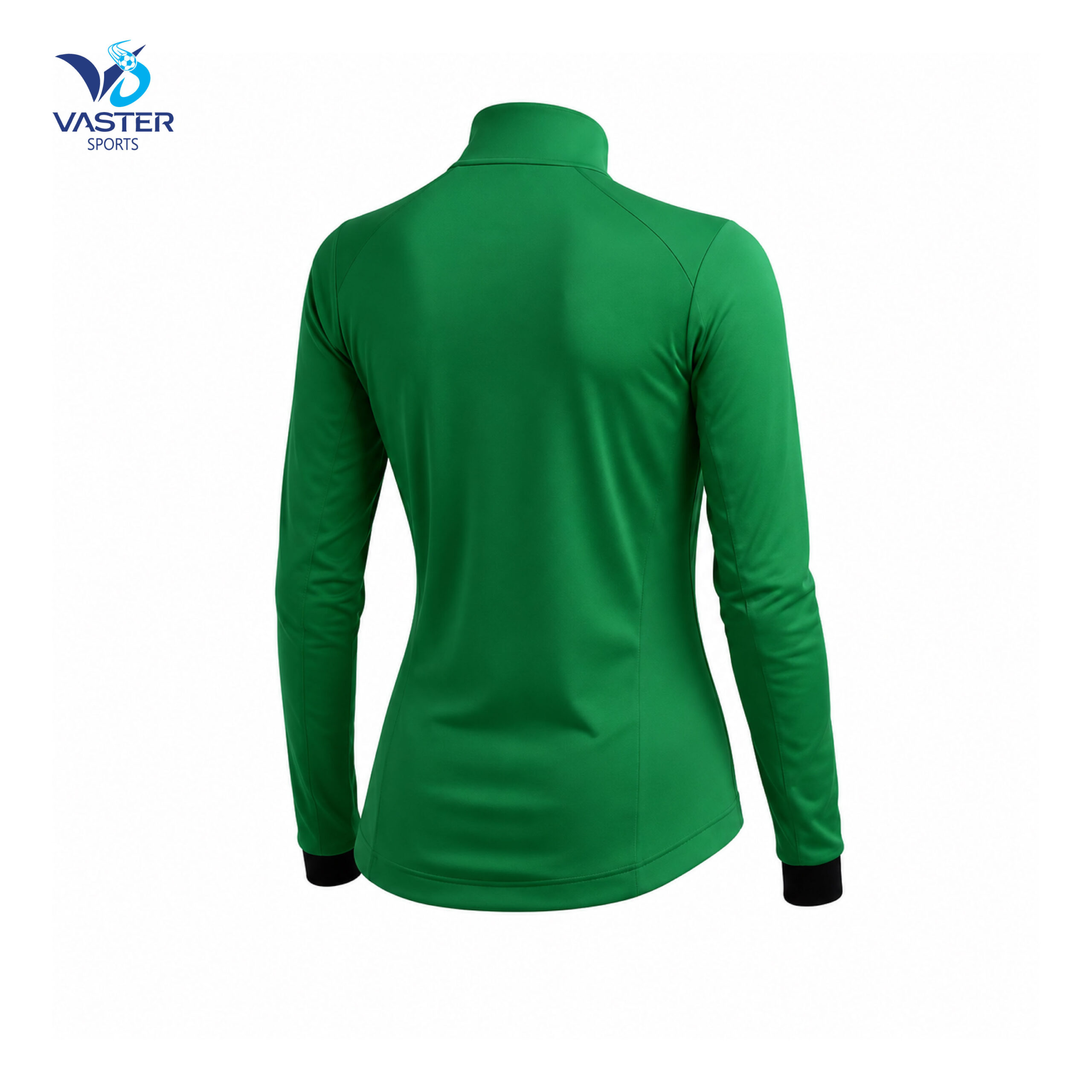Women’s thermal cycling jacket in green with wind-resistant and insulated fabric
