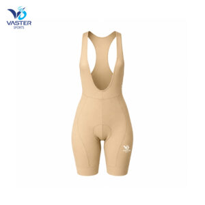 Women’s aerodynamic cycling bib with endurance chamois padding