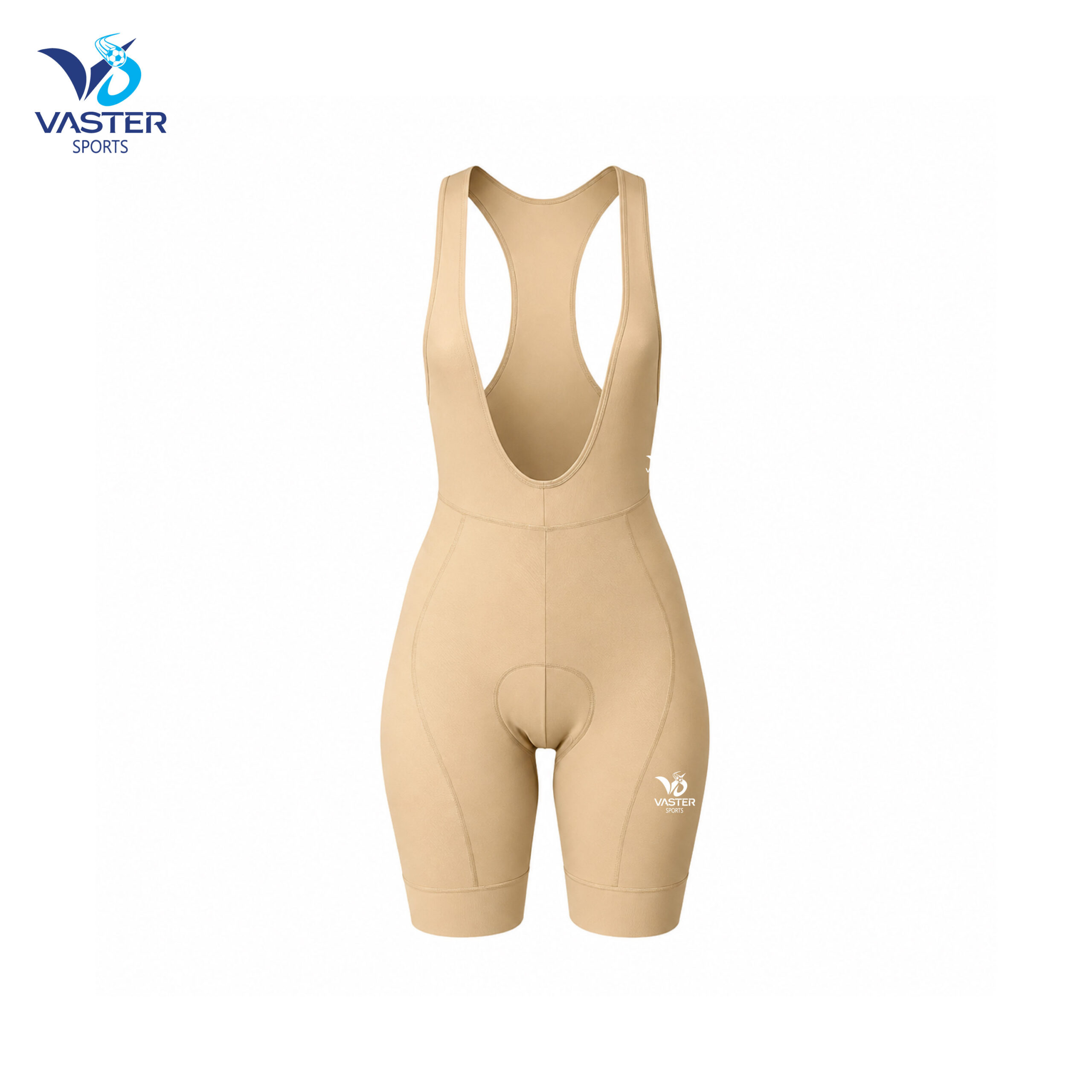 Women’s aerodynamic cycling bib with endurance chamois padding