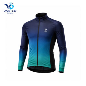 Men’s performance cycling jersey with gradient custom design and aerodynamic fit