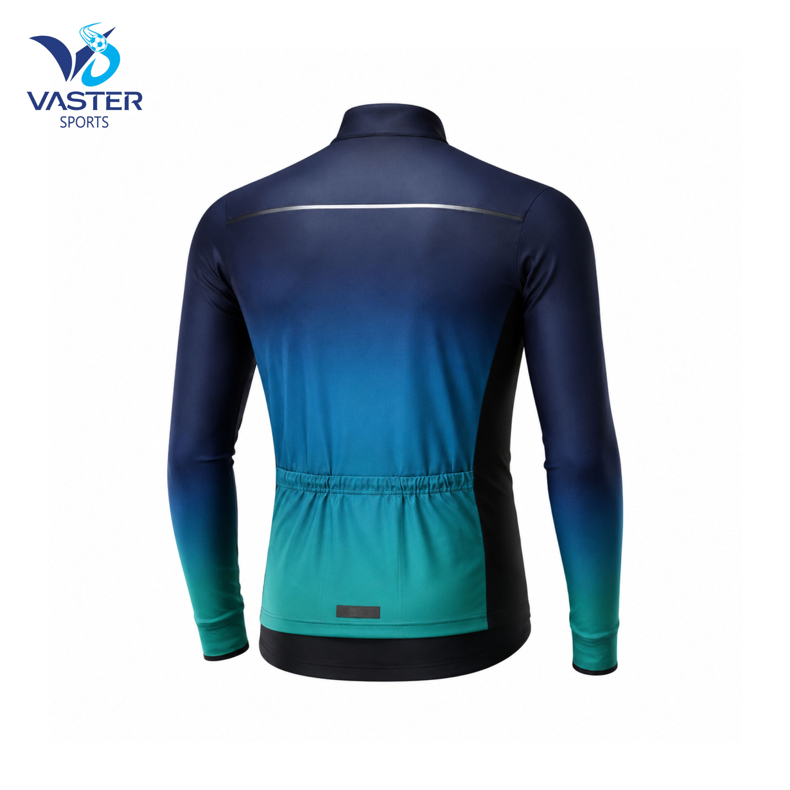 Men’s performance cycling jersey with gradient custom design and aerodynamic fit