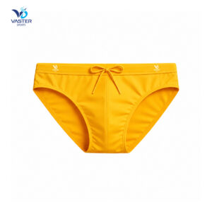 Competitive swim briefs for men with adjustable drawstring and hydrodynamic fit