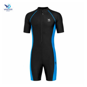 Men’s custom compression swim suit with athletic fit and team branding