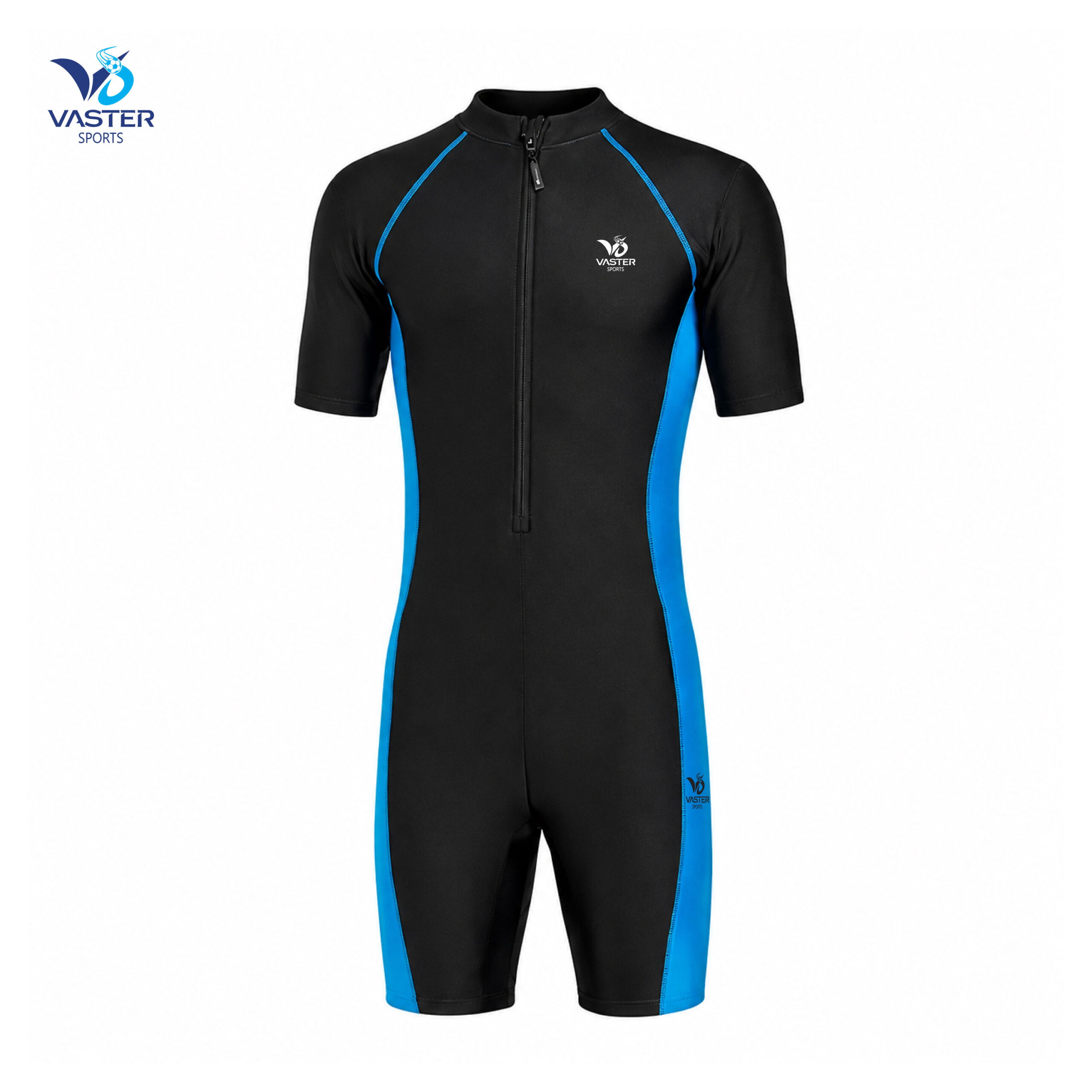 Men’s custom compression swim suit with athletic fit and team branding