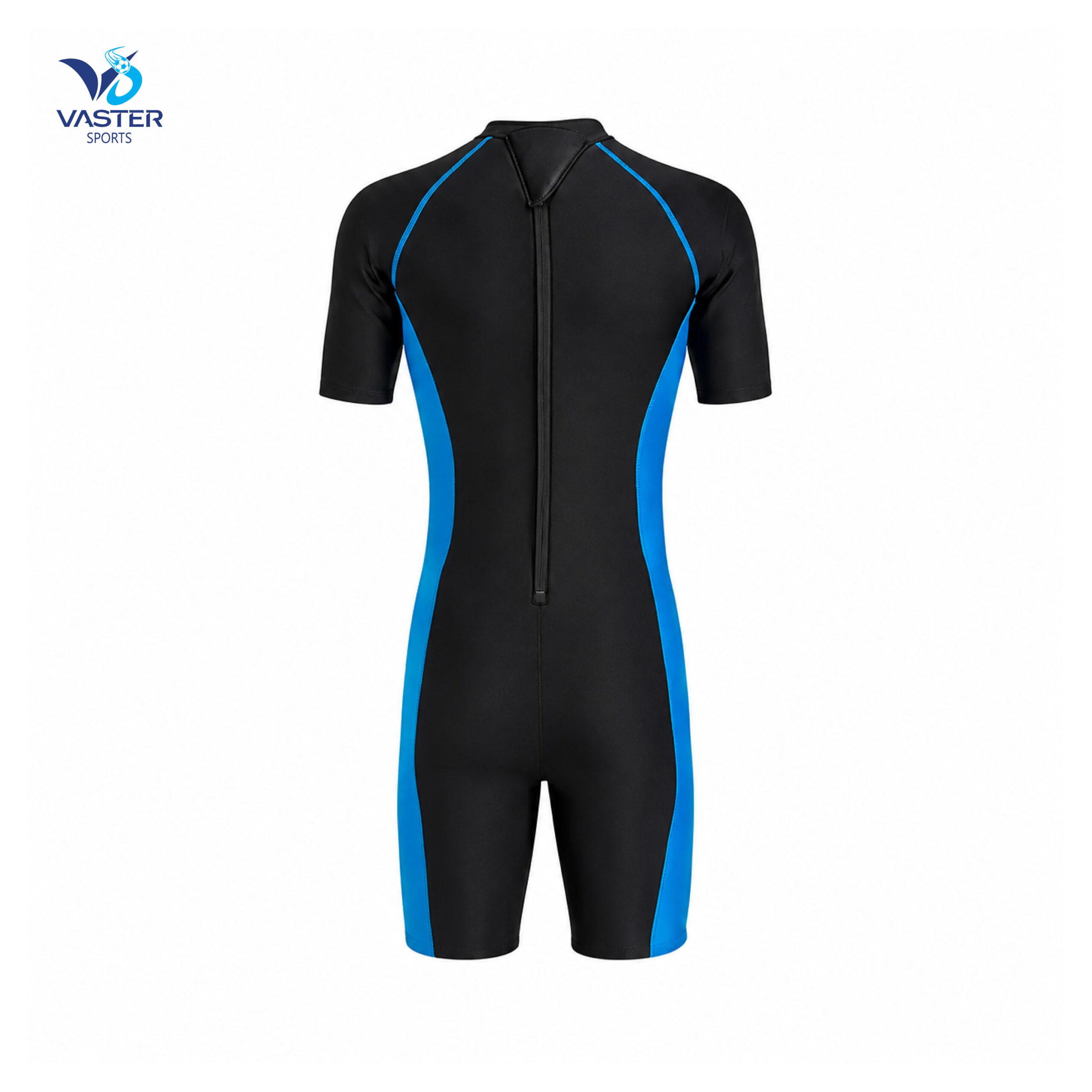 Men’s custom compression swim suit with athletic fit and team branding