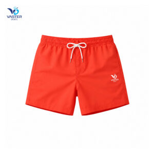 Custom team swim shorts with sublimated club logo design