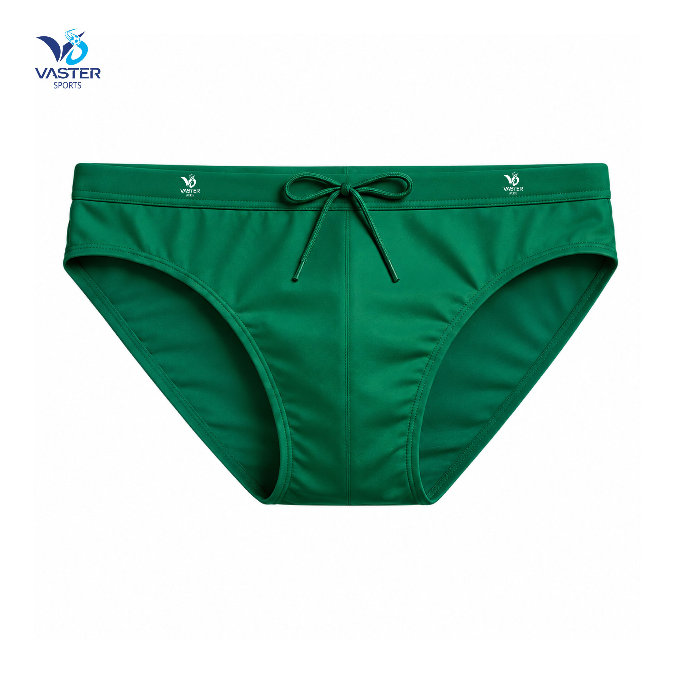 Custom swim briefs for teams with adjustable drawstring and athletic fit