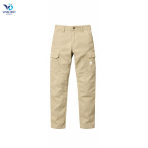 Tactical utility work trousers with reinforced knees and cargo pockets in durable fabric