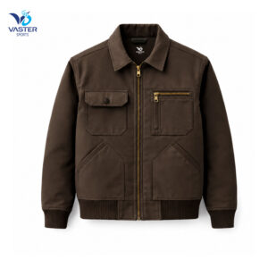 Men’s custom softshell work jacket designed for industrial and corporate use