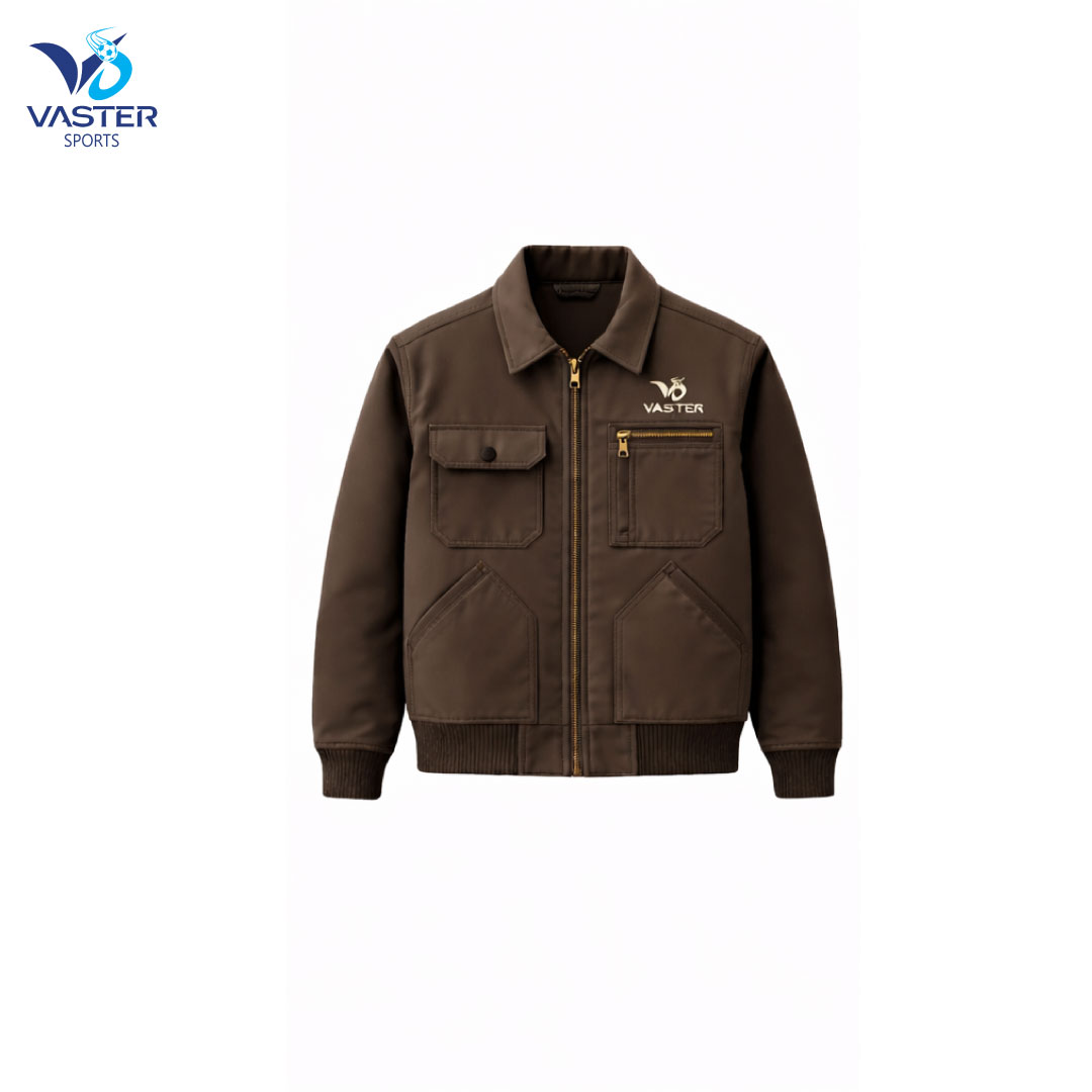 Men’s custom softshell work jacket designed for industrial and corporate use