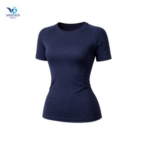 Women performance training t-shirt with lightweight breathable fabric for workouts