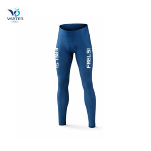 Men’s sublimated cycling tights with custom printed graphics and ergonomic fit
