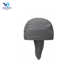 Grey women’s thermal cycling cap with extended rear coverage