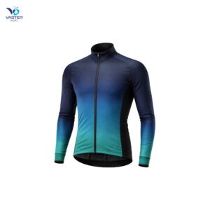 Men’s performance cycling jersey with gradient custom design and aerodynamic fit