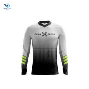 Flexible custom cross team jersey made from breathable, moisture-wicking fabric