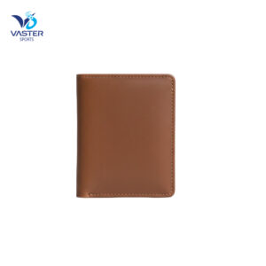 Slim leather wallet profile made from lightweight premium leather with compact design
