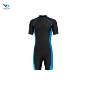 Men’s custom compression swim suit with athletic fit and team branding