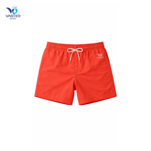 Custom team swim shorts with sublimated club logo design