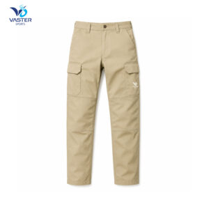 Tactical utility work trousers with reinforced knees and cargo pockets in durable fabric