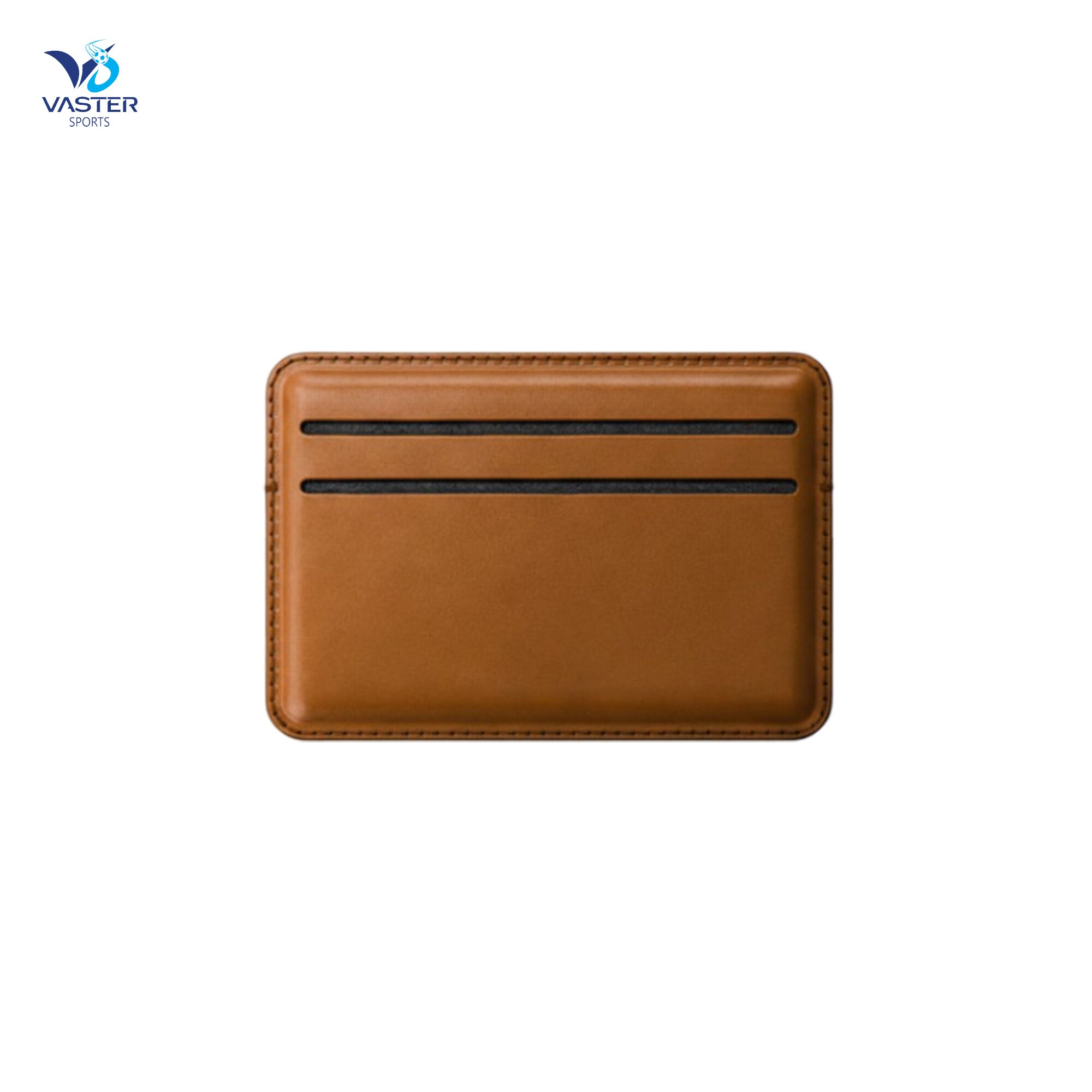 Minimal leather card holder with slim design and smooth premium leather finish