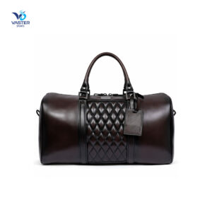 Executive leather duffle bag for gym, office, and travel with premium leather and structured compartments