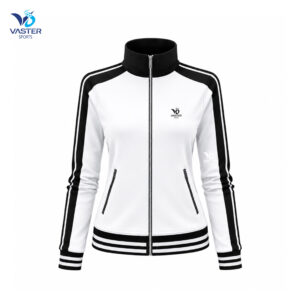 Women athletic track jacket designed for training, workouts, and everyday fitness wear
