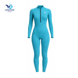 Women full wetsuit swim with full-length neoprene protection
