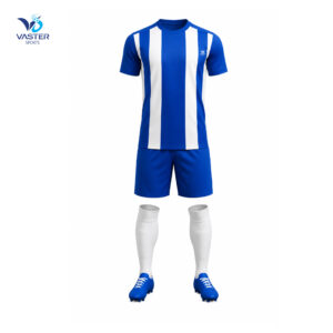 Custom soccer team uniform with professional jersey and shorts