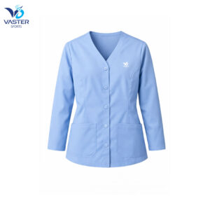 Women medical performance jersey with stretch fabric designed for healthcare professionals