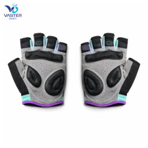 Women’s half finger cycling gloves with padded palm and breathable design