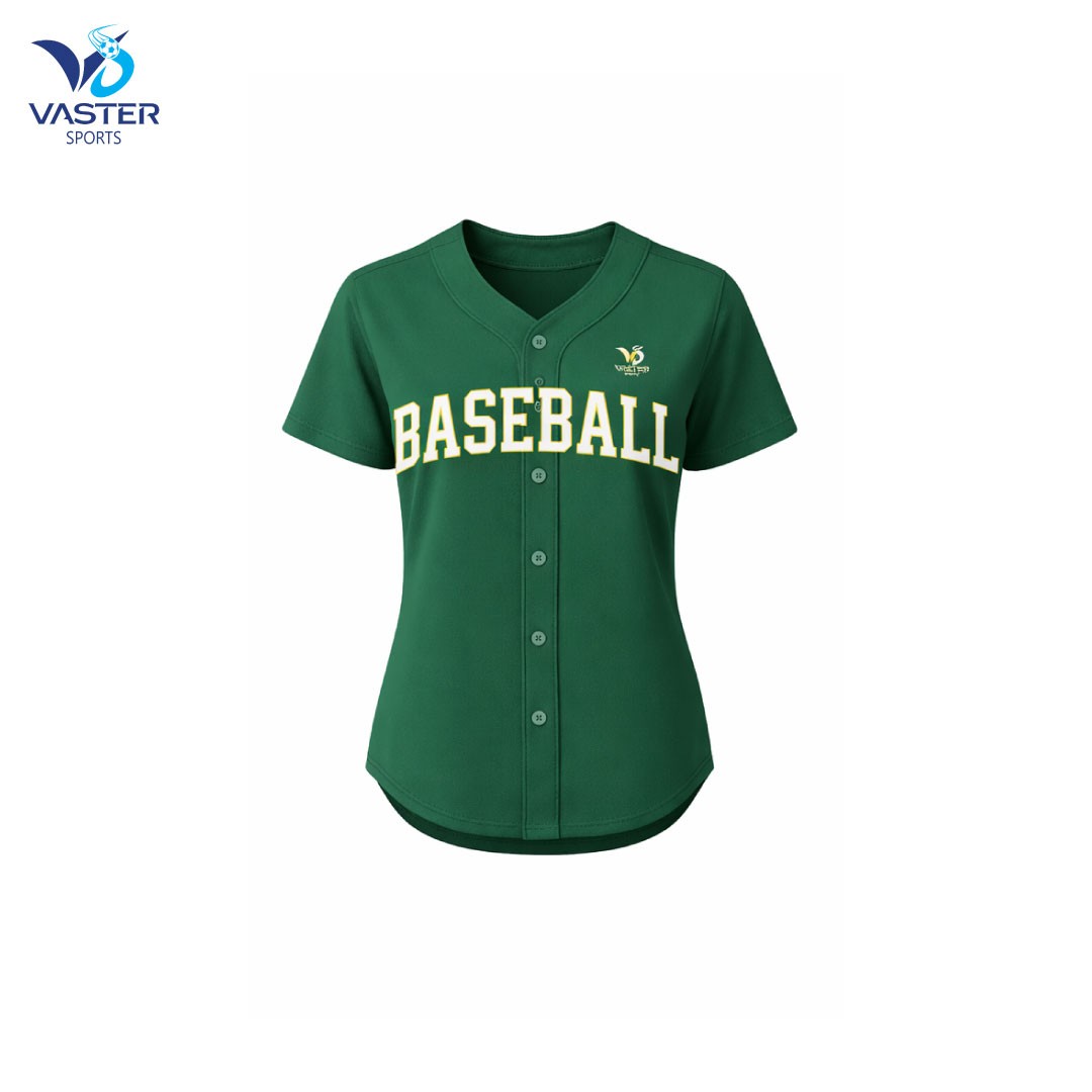 Women baseball team uniform jersey with classic design and custom team logo