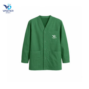 Men healthcare uniform jersey in green with professional structured fit