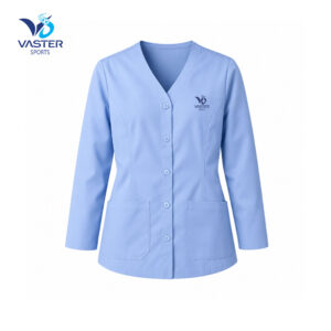 Women medical performance jersey with stretch fabric designed for healthcare professionals