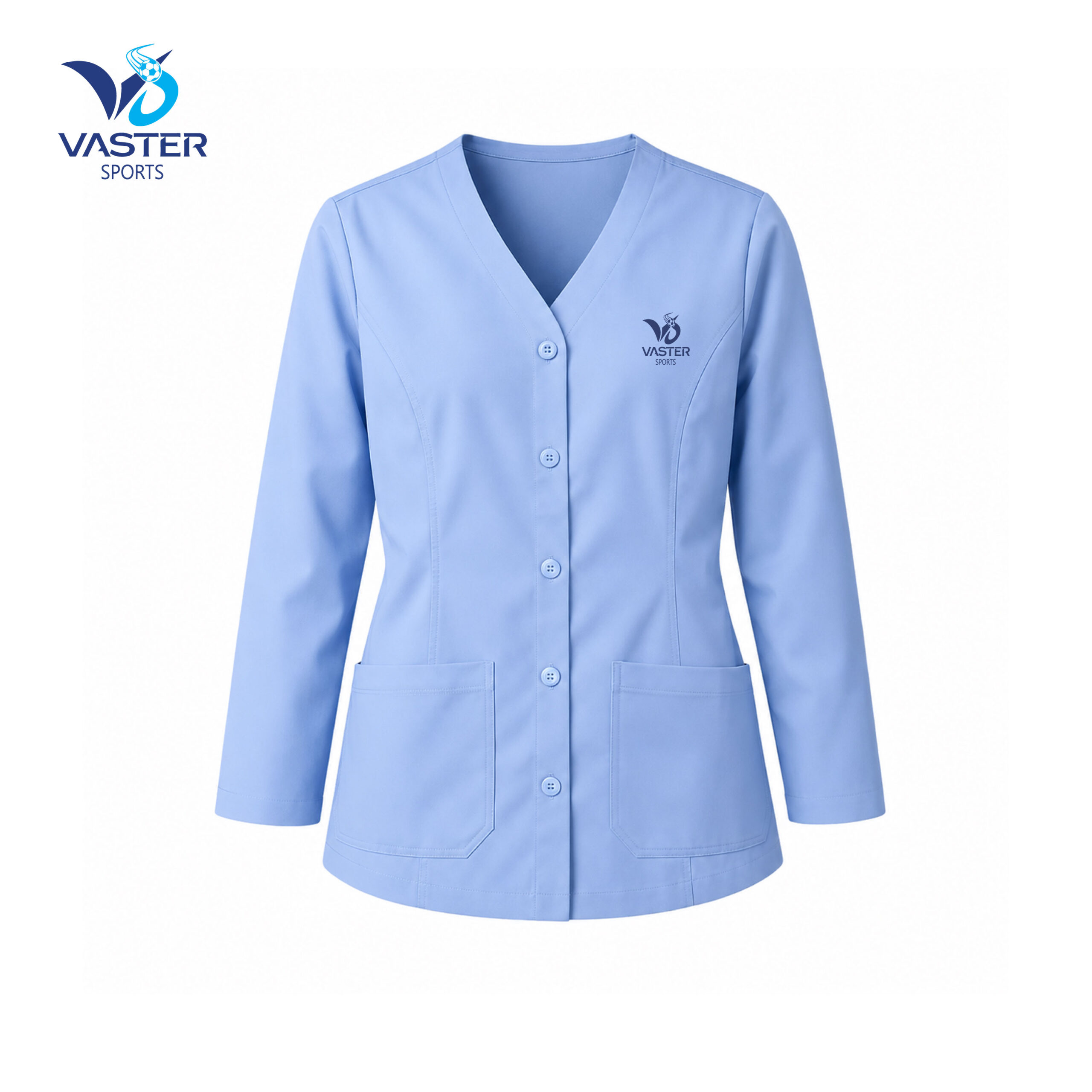 Women medical performance jersey with stretch fabric designed for healthcare professionals