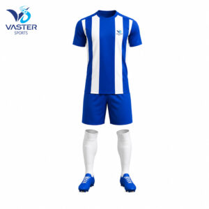 Custom soccer team uniform with professional jersey and shorts